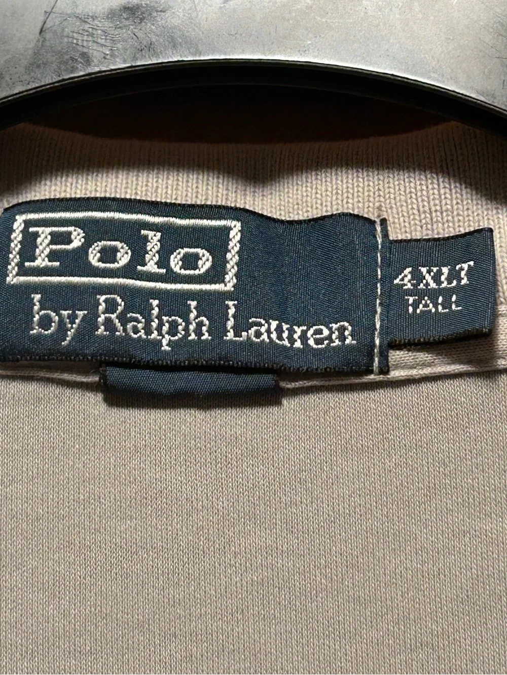 Ralph Lauren Grey Polo Shirt with Navy Blue Embroidered Logo